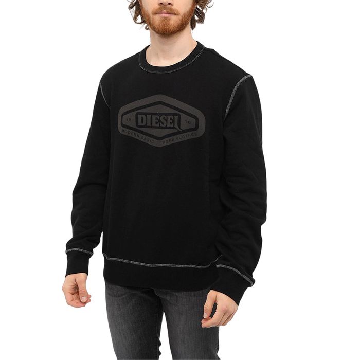 Áo Nỉ Sweater Diesel S-Ginn-D1 A057340LEAC900 Màu Đen Size XS