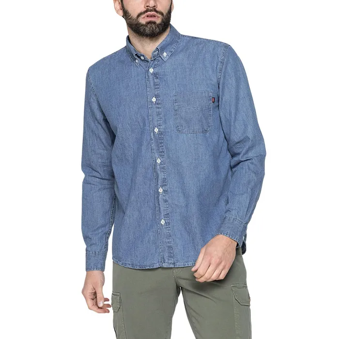 Áo Sơ Mi Nam Carrera Jeans Classic Shirt Light Denim 205A1005A_500 Màu Xanh Nhạt Size M