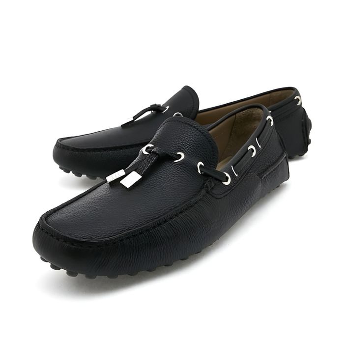 Giày Lười Nam Dior Homme Mens Black Calfskin Tassel Front Driver Loafers 3L0030VLV Size 40