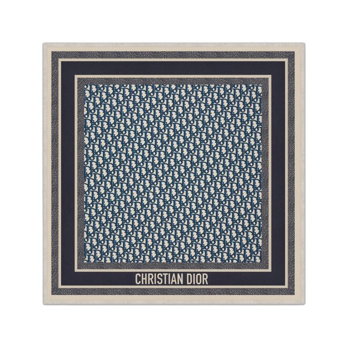 Khăn nữ Dior Designer Silk Scarves U0026 Mitzah For Màu Xanh Navy Phối Trắng