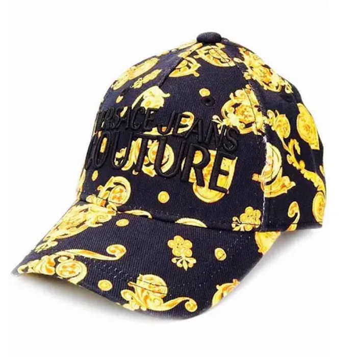 Mũ Nam Versace Jeans Couture 14413 Logo Màu Đen Vàng