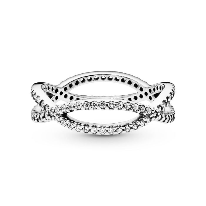 Nhẫn Pandora Crossing Paths Clear Cubic Zirconia Ring 190930CZ Màu Bạc Size 56