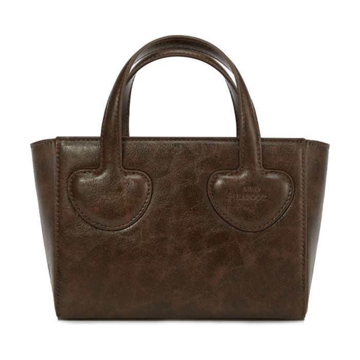 Túi Xách Tay Nữ Find Kapoor  Heart Tote Bag 18 Crinkled Brown Màu Nâu