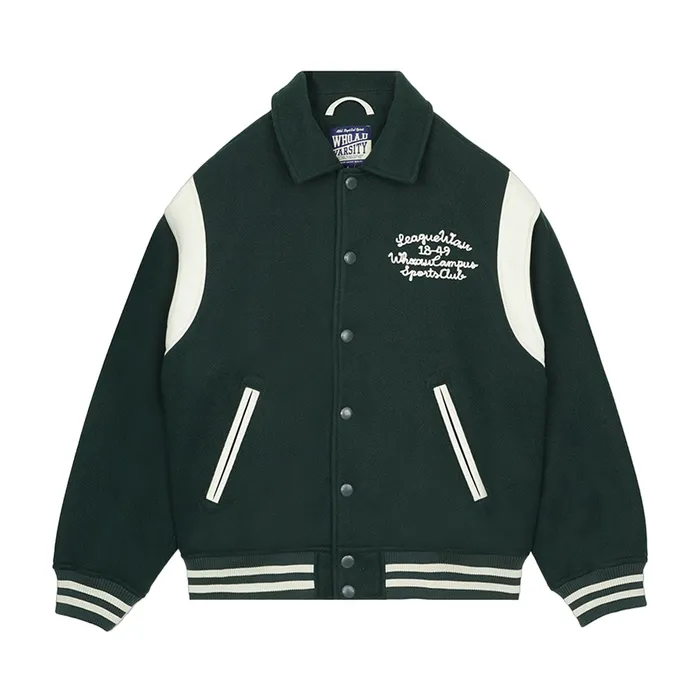 Áo Bomber WHOAU Varsity WHJJC4T24U Màu Xanh Green