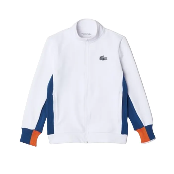 Áo Khoác Nam Lacoste Men's Sport Stretch Zip-Up Jacket SH0867 Màu Trắng Size 2