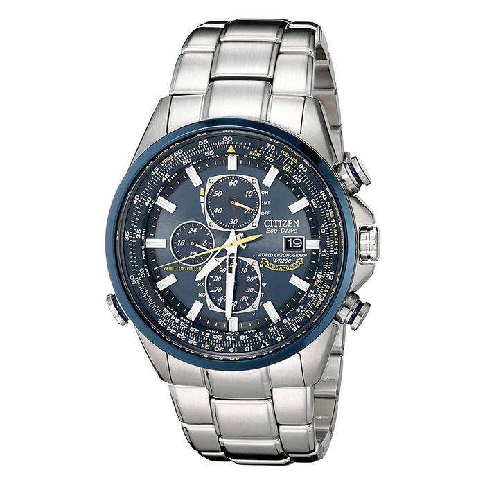 Đồng Hồ Nam Citizen World Chronograph A-T Eco-Drive Watch AT8020-54L Màu Bạc 