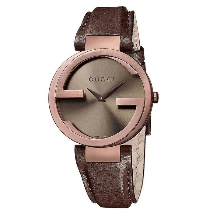 Đồng Hồ Nữ Gucci Interlocking G Brown Women's Watch 37mm YA133309 Màu Nâu Xám 
