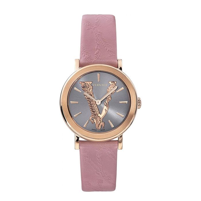 Đồng Hồ Nữ Versace Virtus Pink Leather Strap Watch VEHC00319 Màu Hồng