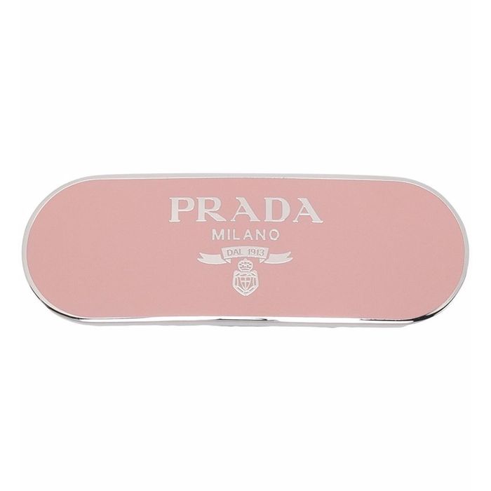 Kẹp Tóc Nữ Prada Logo-Plaque Hair Clip 1IF0222BA6F0442 Màu Hồng