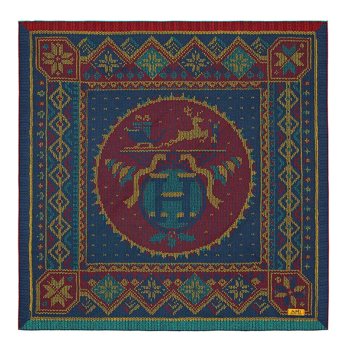 Khăn Hermès Scarf Carre90 Red MultiColor Phối Màu