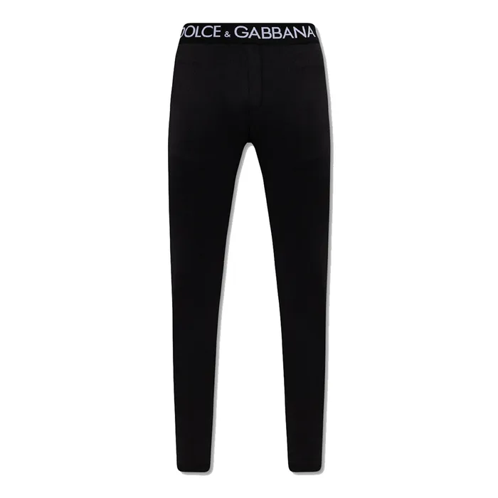 Quần Legging Nam Dolce & Gabbana D&G Black With Logo GVHZAT FUGJR-N0000 Màu Đen