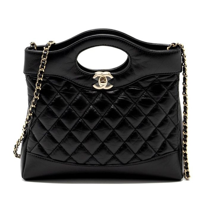 Túi Đeo Chéo Nữ Chanel 31 Small Bag Calfskin Black Màu Đen