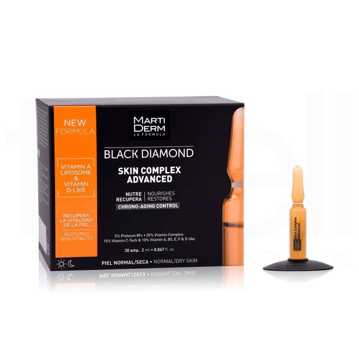 Ampoule Hỗ Trợ Làm Trẻ Hóa Và Làm Sáng Da 5% Proteum 89+, 15% LAA - MartiDerm Black Diamond Skin Complex+ 30 ống x 2ml