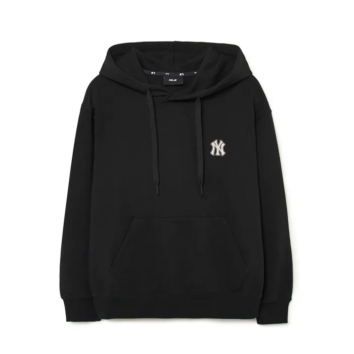 Áo Hoodie MLB Cube Monogram Big Lux Overfit New York Yankees 3AHDM0334-50BKS Màu Đen