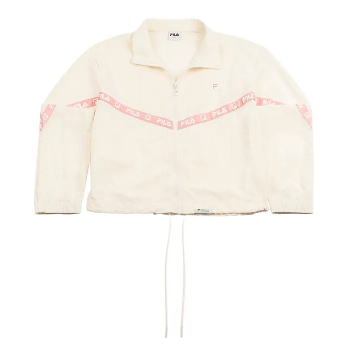 Áo Khoác Nữ Fila Logo Tape FW2WBF4171F-OWH Màu Hồng Nhạt