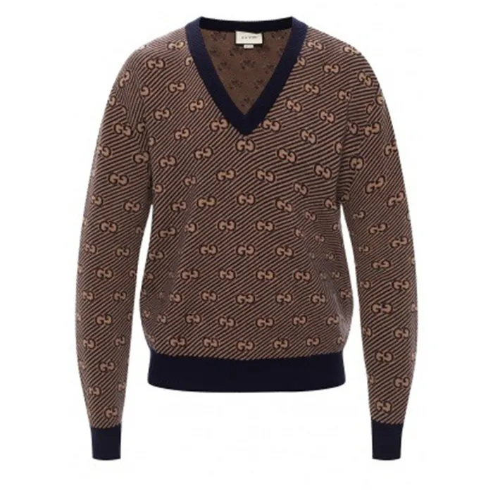 Áo Len Nam Gucci Brown Logo Sweater 626643 XKBFZ-4314 Màu Nâu