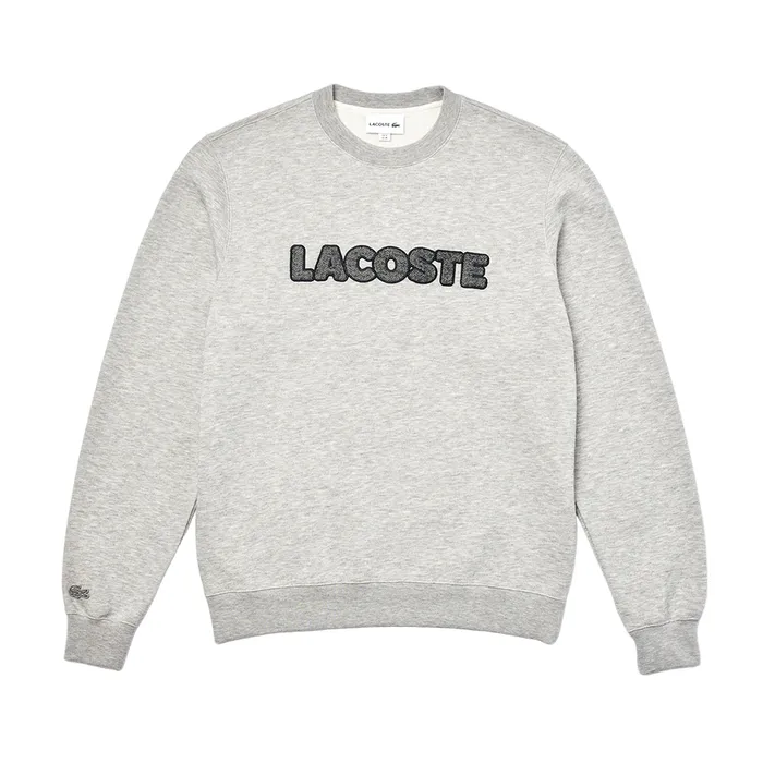 Áo Nỉ Sweater Nam Lacoste Crew Neck Flecked Fleece Màu Xám