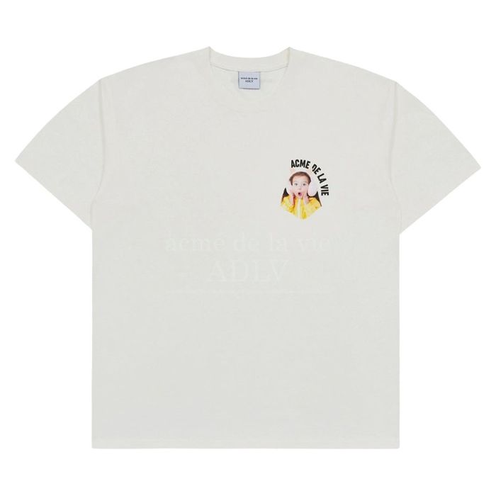Áo Phông Acmé De La Vie ADLV Mini Baby Face Cat Earplug T-Shirt Màu Kem