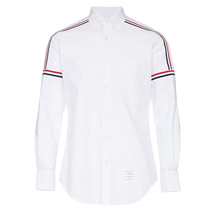 Áo Sơ Mi Nam Thom Browne Seamed Elastic Long Shirt MWL270A00139 Màu Trắng Size 1