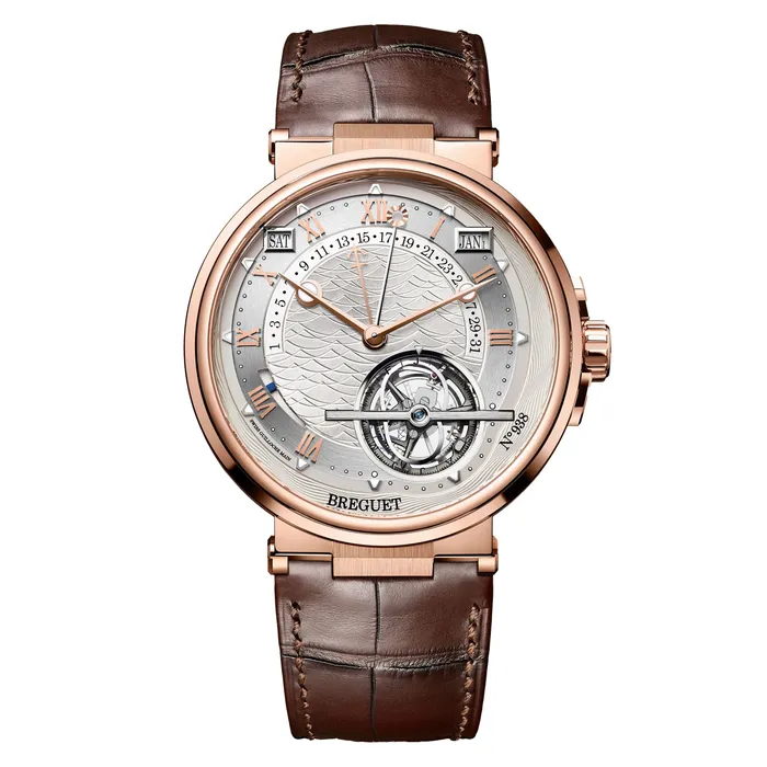 Đồng Hồ Breguet Marine Equation Of Time Perpetual Tourbillon 5887BR/12/9WV Màu Nâu Vàng Hồng