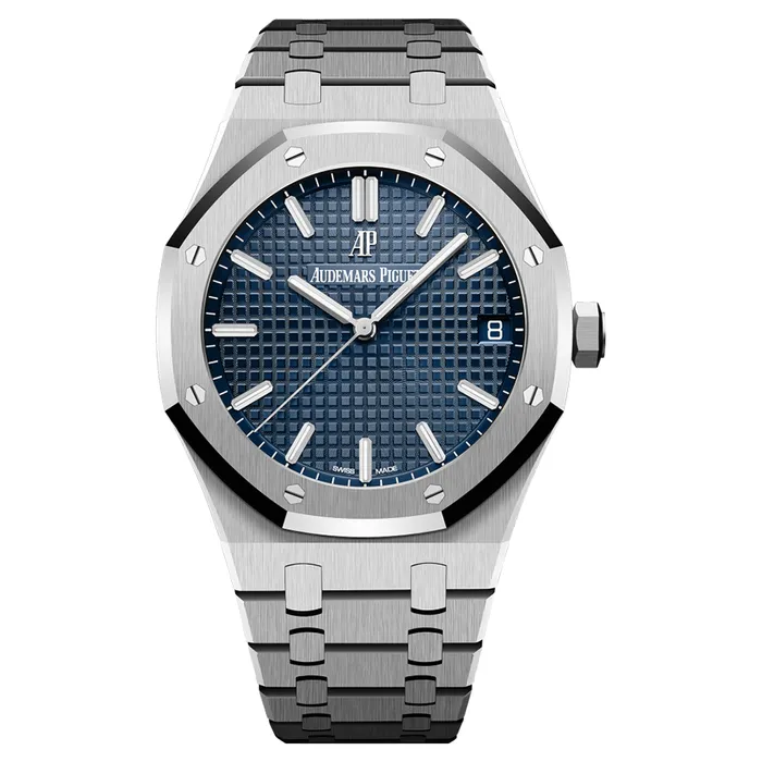 Đồng Hồ Nam Audemars Piguet Royal Oak Automatic 41mm 15500st.oo.1220st.01 Màu Xanh Bạc