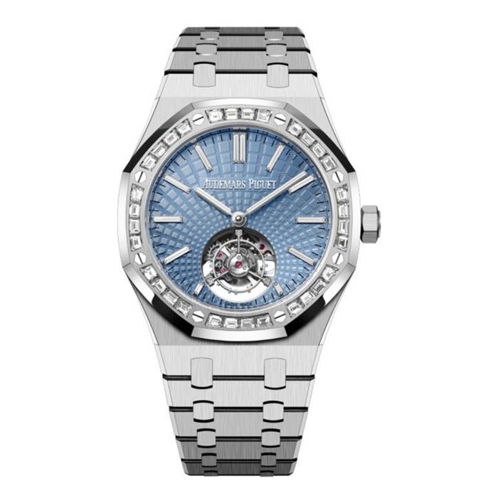 Đồng Hồ Nam Audemars Piguet Royal Oak Self-Winding Flying Tourbillon Platinum / Baguette / Ice Blue 6535PT.ZZ.1220PT.01 Màu Xanh