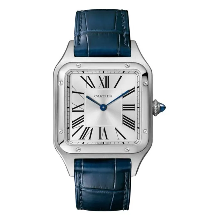 Đồng Hồ Nữ Cartier Santos Dumont Steel WSSA0022 31.4mm Màu Bạc Xanh