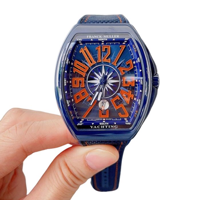 Đồng Hồ Nam Franck Muller Vanguard V45 Blue Ceramic Màu Xanh Dương