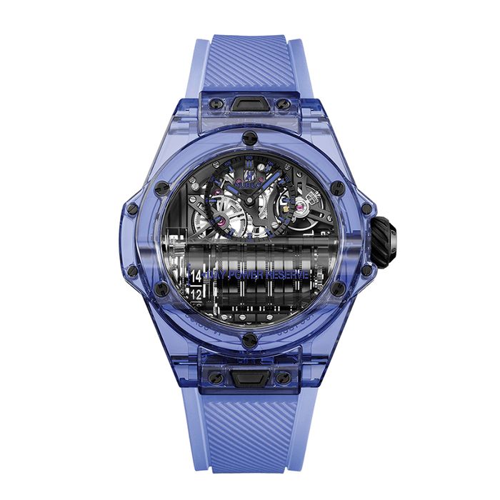 Đồng Hồ Nam Hublot MP-11 Power Reserve 14 Days Blue Sapphire Watch 911.JL.0119.RX Màu Xanh Blue