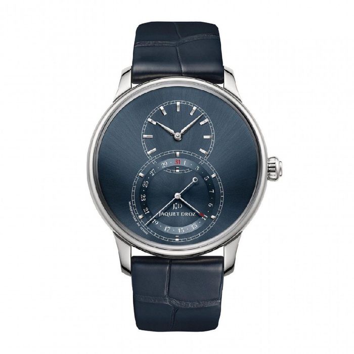 Đồng Hồ Nam Jaquet Droz Grande Seconde Quantième Satin-Brushed Blue J007030249 Màu Xanh Navy