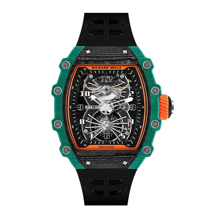 Đồng Hồ Nam Richard Mille Tourbillon Aerodyne Green TPT RM21-02 Màu Xanh Green