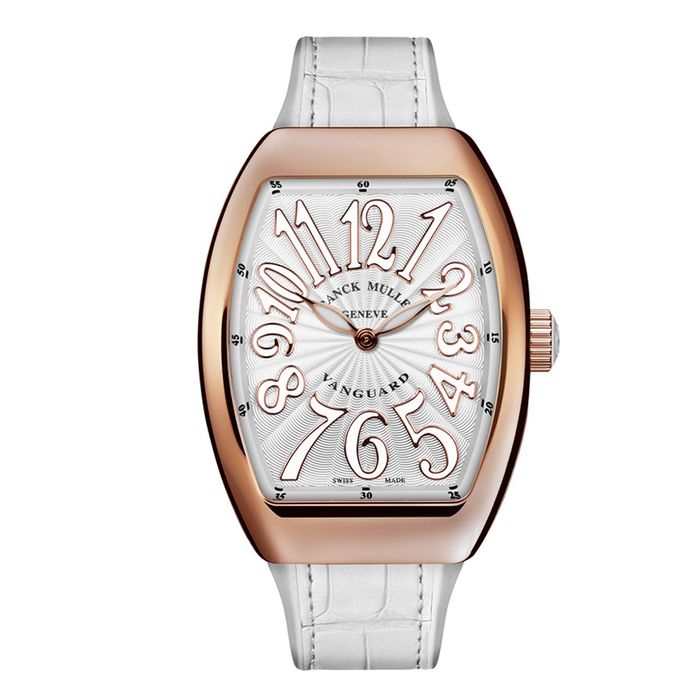 Đồng Hồ Nữ Franck Muller Vanguard V 32 QZ (BC) Rose Gold Màu Trắng