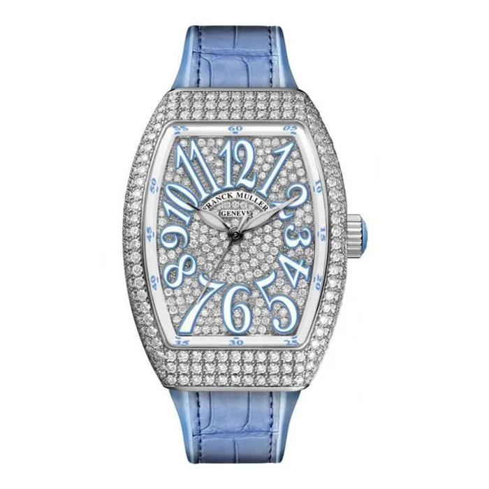 Đồng Hồ Nữ Franck Muller Vanguard V 32 SC AT FO D CD (BL) Màu Xanh Nhạt