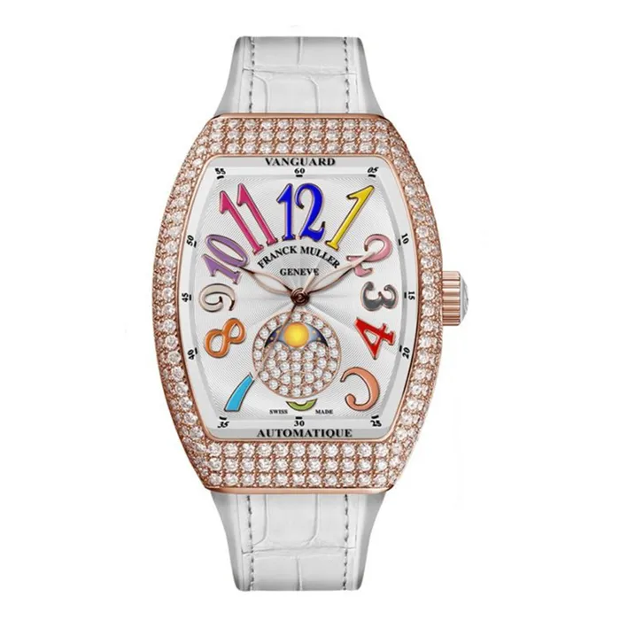 Đồng Hồ Nữ Franck Muller Vanguard V 32 SC FO L D CD 1P Gold Màu Trắng