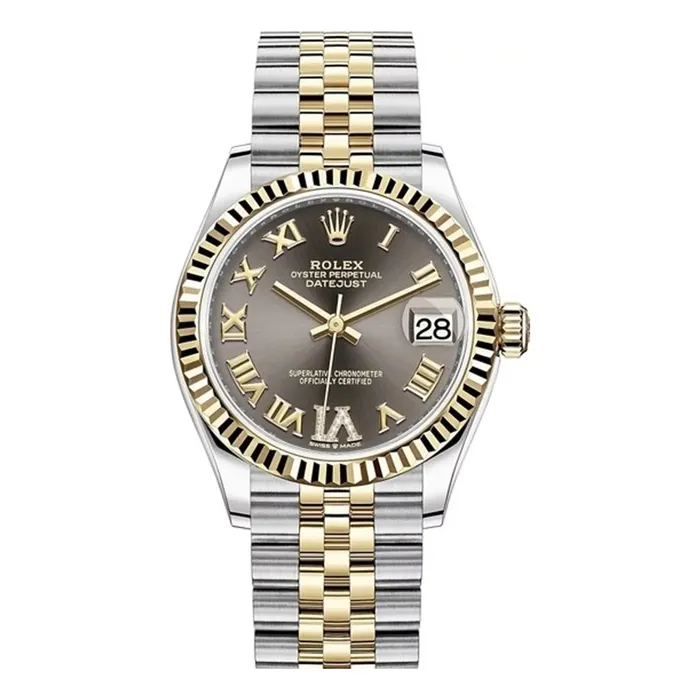 Đồng Hồ Nữ Rolex Datejust 31mm  Stainless Steel And Yellow Gold Grey Dial 278273-0018 Màu Demi (Vàng - Bạc)