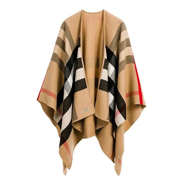 Khăn Quàng Cổ Burberry Charlotte Reversible Camel Phối Màu N-QU