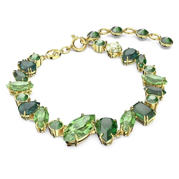 Vòng Đeo Tay Nữ Swarovski Gema Braceletmixed Cuts Green, Gold-Tone Plated 5652822 Màu Xanh Green