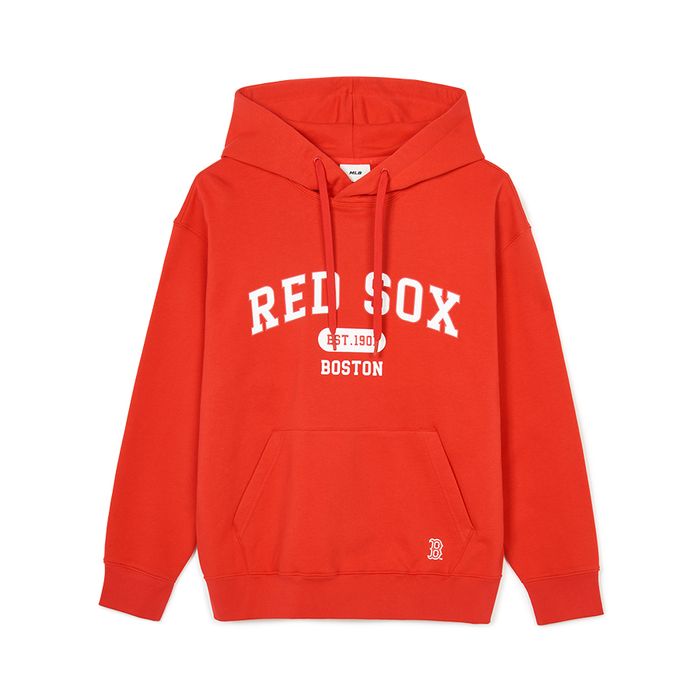 Áo Hoodie MLB Overfit của Varsity Boston Red Sox 3AHDV0141-43RDS Màu Đỏ