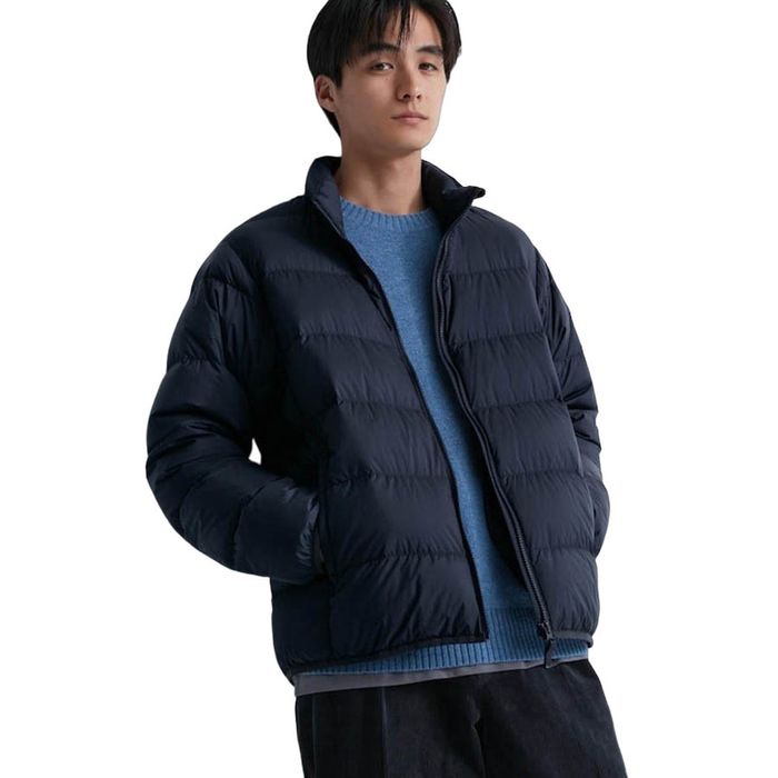 Áo Khoác Lông Vũ Nam Uniqlo Ultra Light Down Jacket 459619-69 Màu Xanh Navy Size XL
