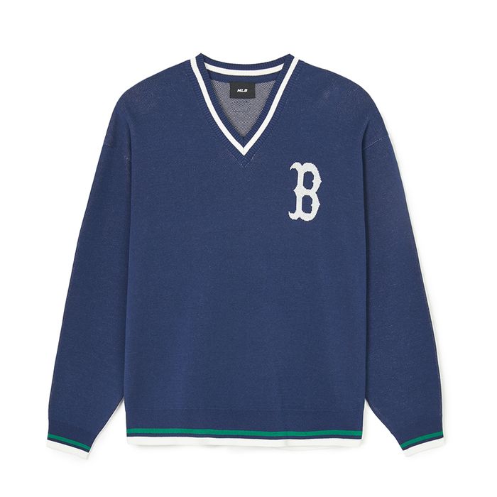 Áo Len MLB Varsity Boston Red Sox 3AKPV0141-43NYS Màu Xanh Navy