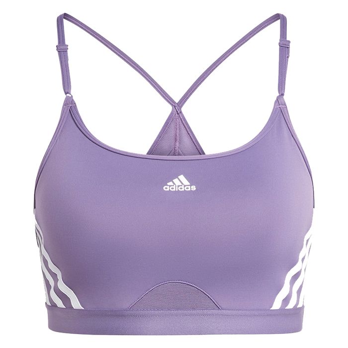 Áo Ngực Thể Thao Nữ Adidas Aeroreact Training Light-Support 3S Bra IL6699 Màu Tím Size ASB