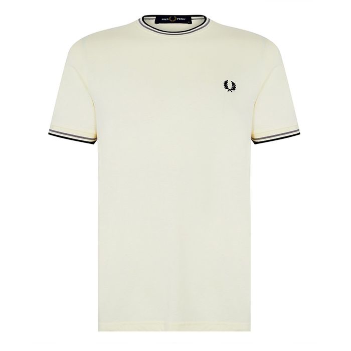 Áo Phông Nam Fred Perry Twin Tipped T-Shirt M1588-R33 Màu Trắng Size S