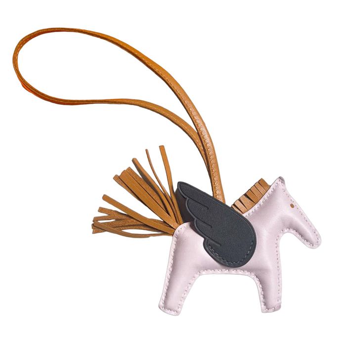 Charm Túi Hermès Ngựa Có Cánh Màu Hồng