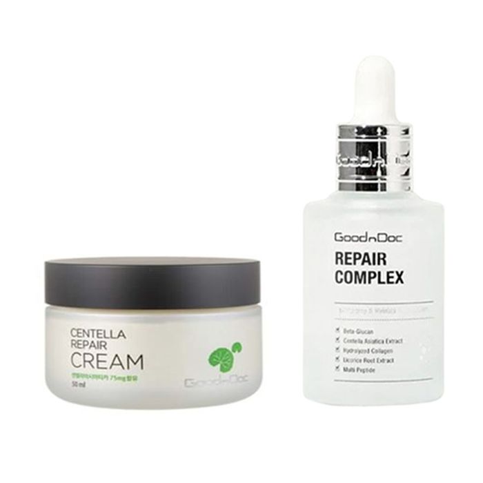 Combo Kem Dưỡng Goodndoc Centella Repair Và Serum Repair Complex (50ml + 30ml)