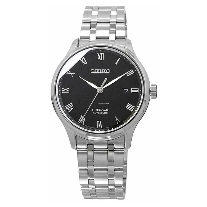 Đồng Hồ Nam Seiko Presage SRPC81J1 Màu Bạc Đen
