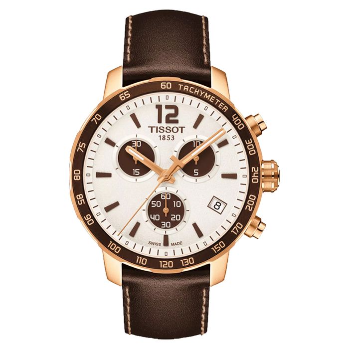 Đồng Hồ Nam Tissot Quickster T095.417.36.037.01 Màu Nâu Trắng 