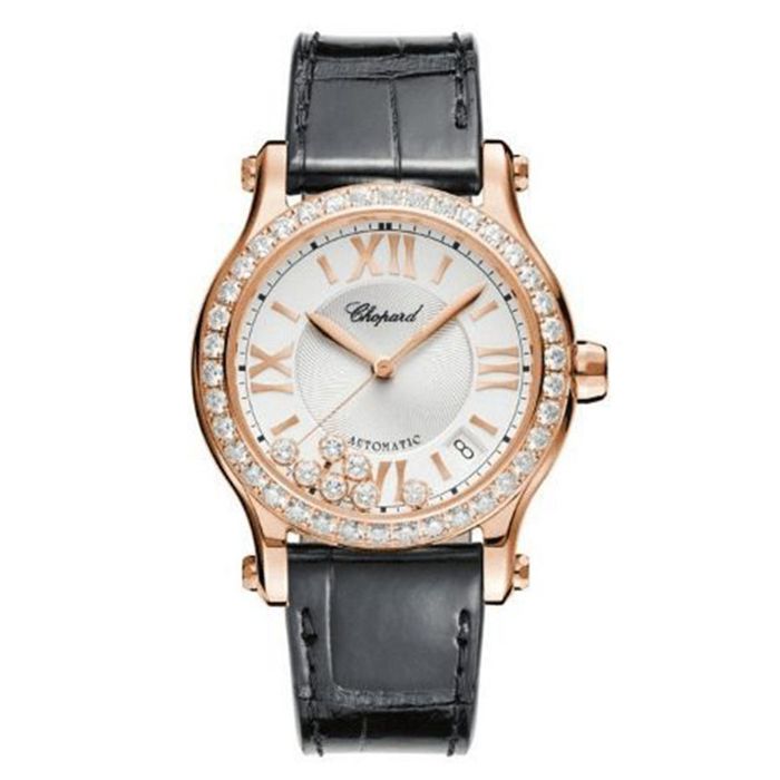 Đồng Hồ Nữ Chopard Happy Sport 274808-5003 Diamonds 36mm Màu Đen Trắng