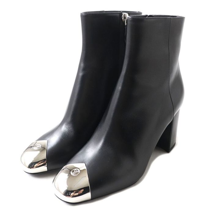 Giày Boot Nữ Louis Vuitton LV MA0290 Chunky Heel Side Zip Ankle Màu Đen Size 36