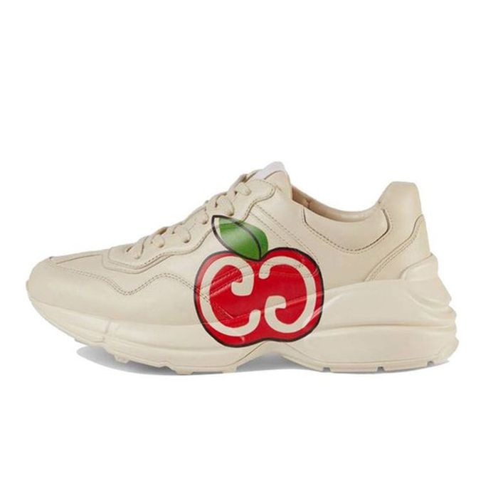 Giày Thể Thao Gucci Rhyton GG Apple Ivory Kid Màu Trắng Kem Size 30