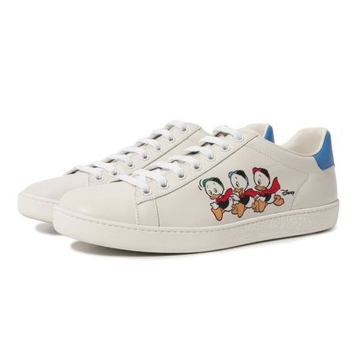 Giày Thể Thao Nam Gucci x Disney Donald Duck Ace Màu Trắng Size 41.5